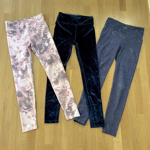 Athleta GIRL: lot of three leggings. ALL ARE SIZE L (12). - Picture 1 of 4